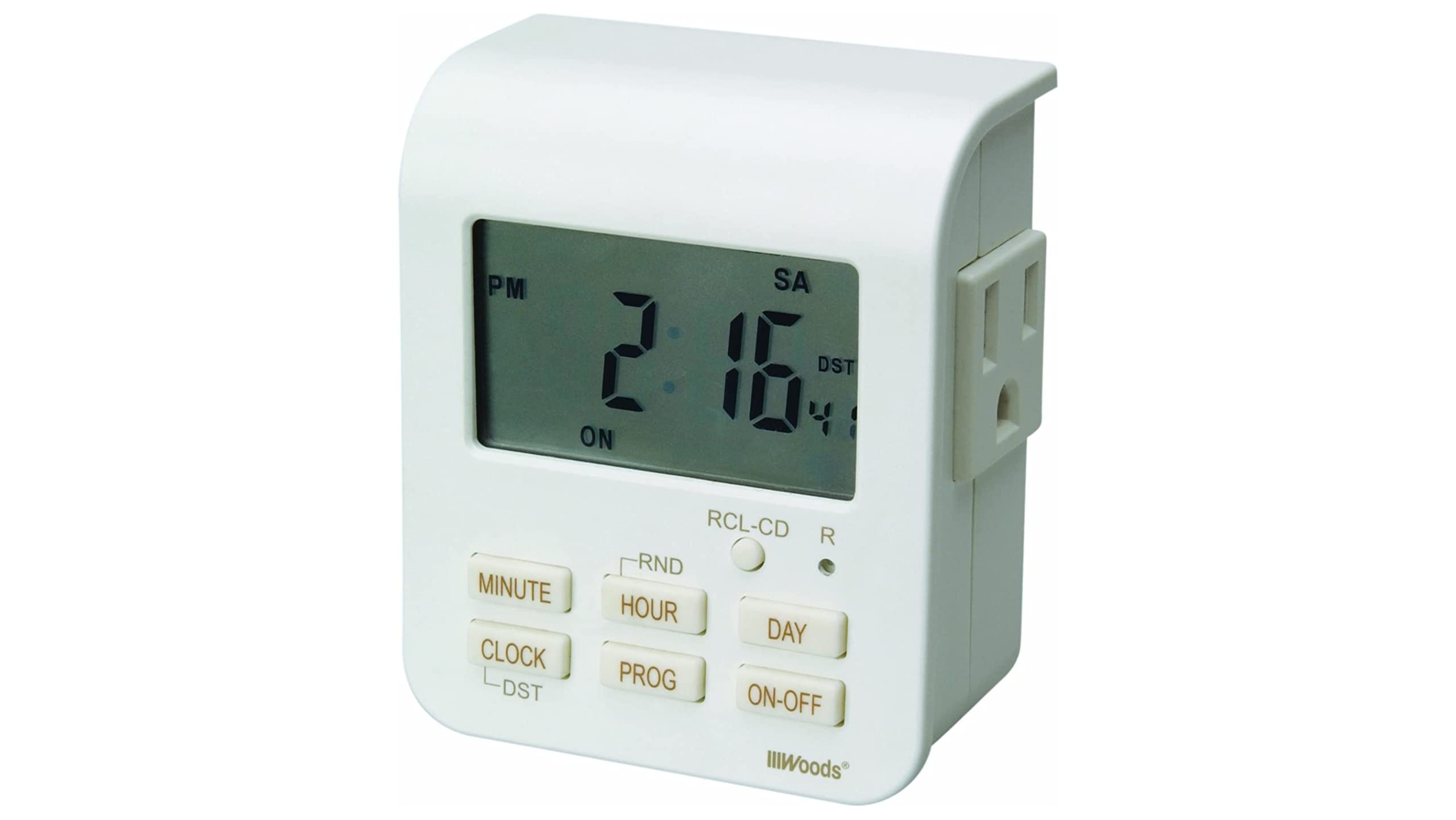 Woods 7-Day Indoor Heavy Duty Digital Timer for Home Use; White, 50009 - Easy to Program and Install
| Woods 7-Day Indo