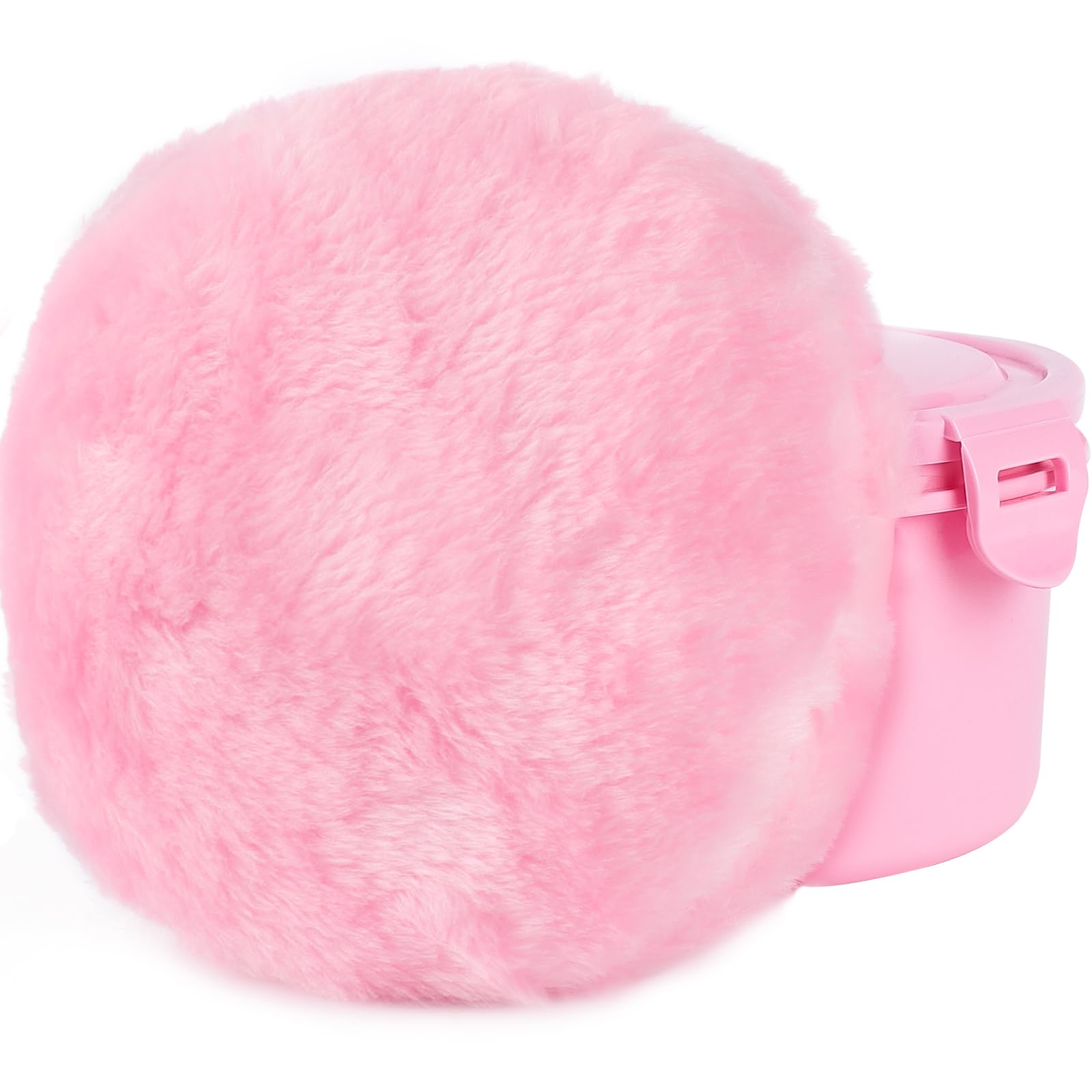 WSYUB Extra-Large Ultra Soft Fluffy Velour Body Powder Puff - Pink for Body Powders users at Home and Gym