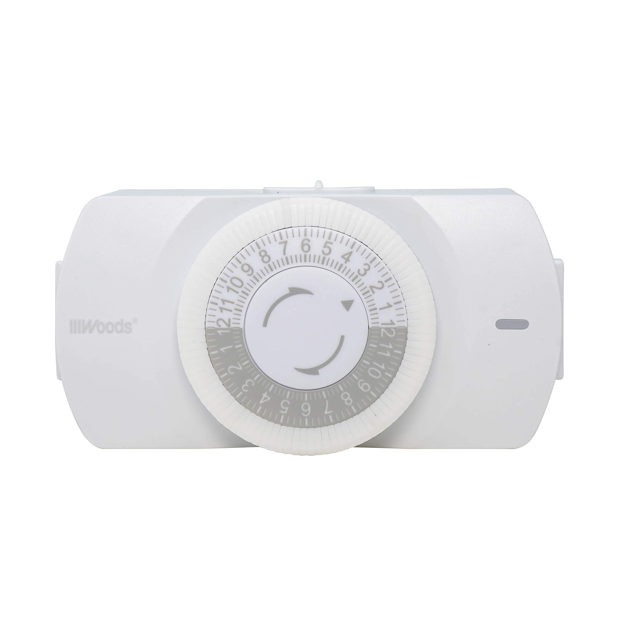 Woods 50104WD White Heavy Duty Mechanical Timer for Indoor Use with Nightlight and 2 Grounded Outlets
| Woods 50104WD W