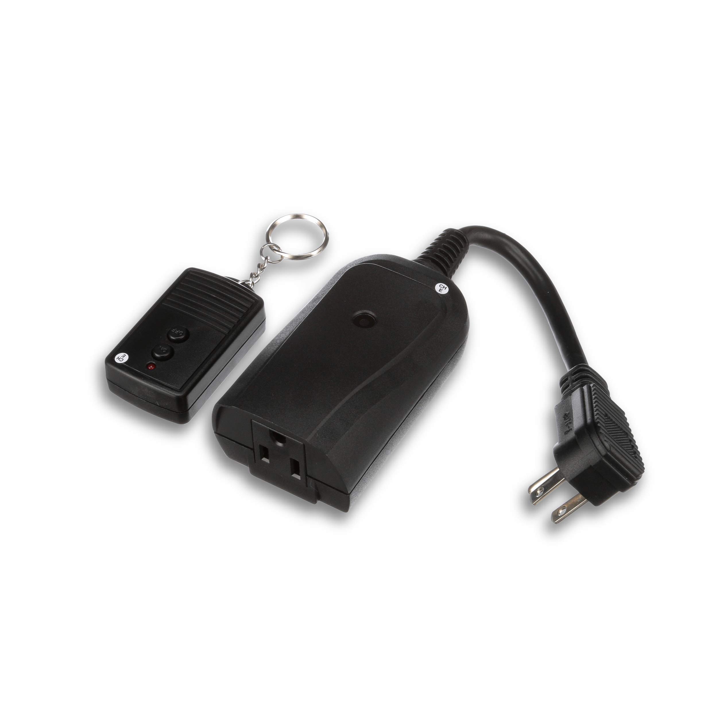 Woods Weatherproof Outdoor Electrical Outlet Switch, Wireless Remote Control, 100 ft Control Range, 60-ft Frequency Rang