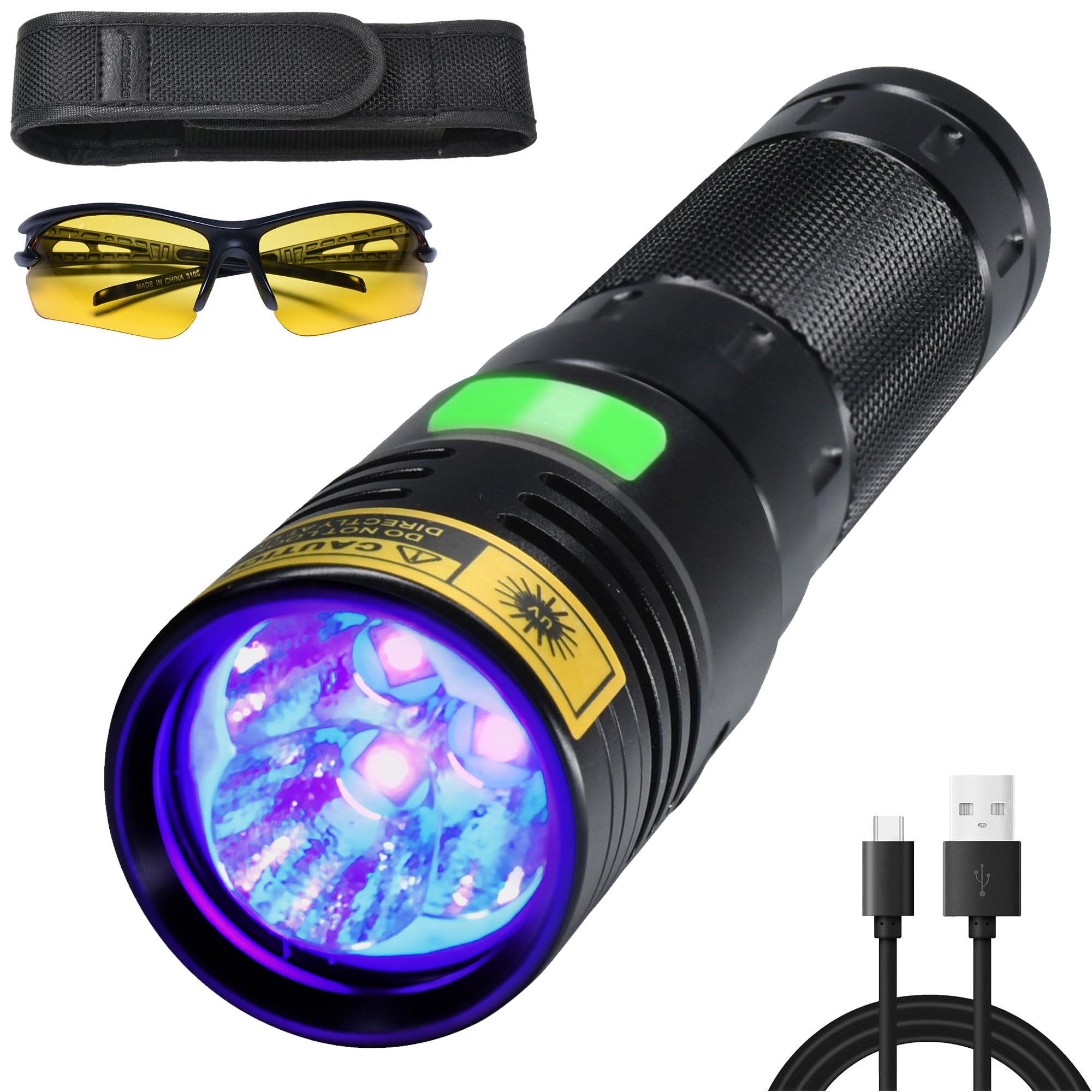 DARKBEAM UV Flashlight 395nm Black Light for Pet Urine Detection
| DARKBEAM 20W High Power 3 UV LEDs USB-C Rechargeable